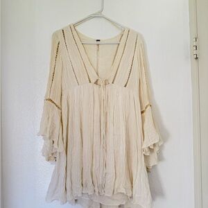 FP Movement by Free People Cream Blouse